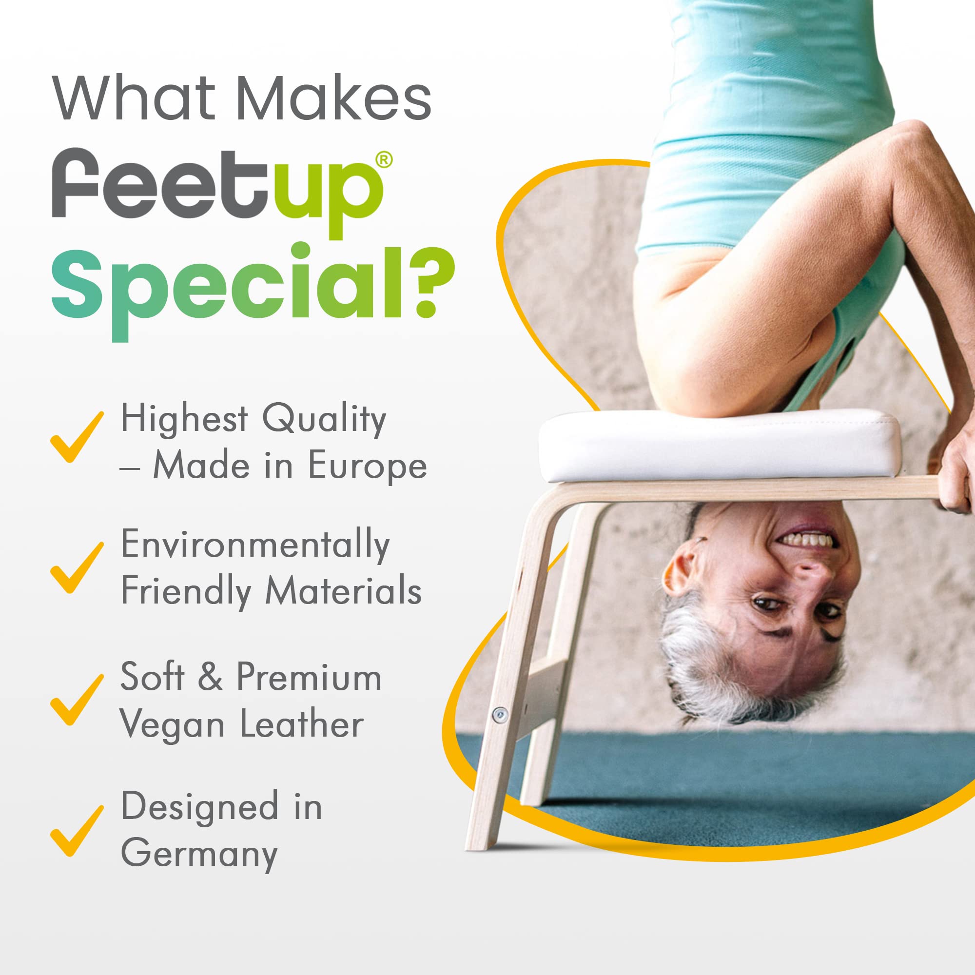 Amazon | FeetUp オリジナルヨガヘッドスタンドベンチ ビーガン